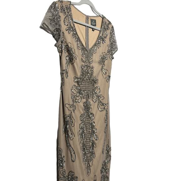 Adrianna Papell Women’s Beaded Mesh Cocktail Dress / Size-8 - Picture 5 of 16